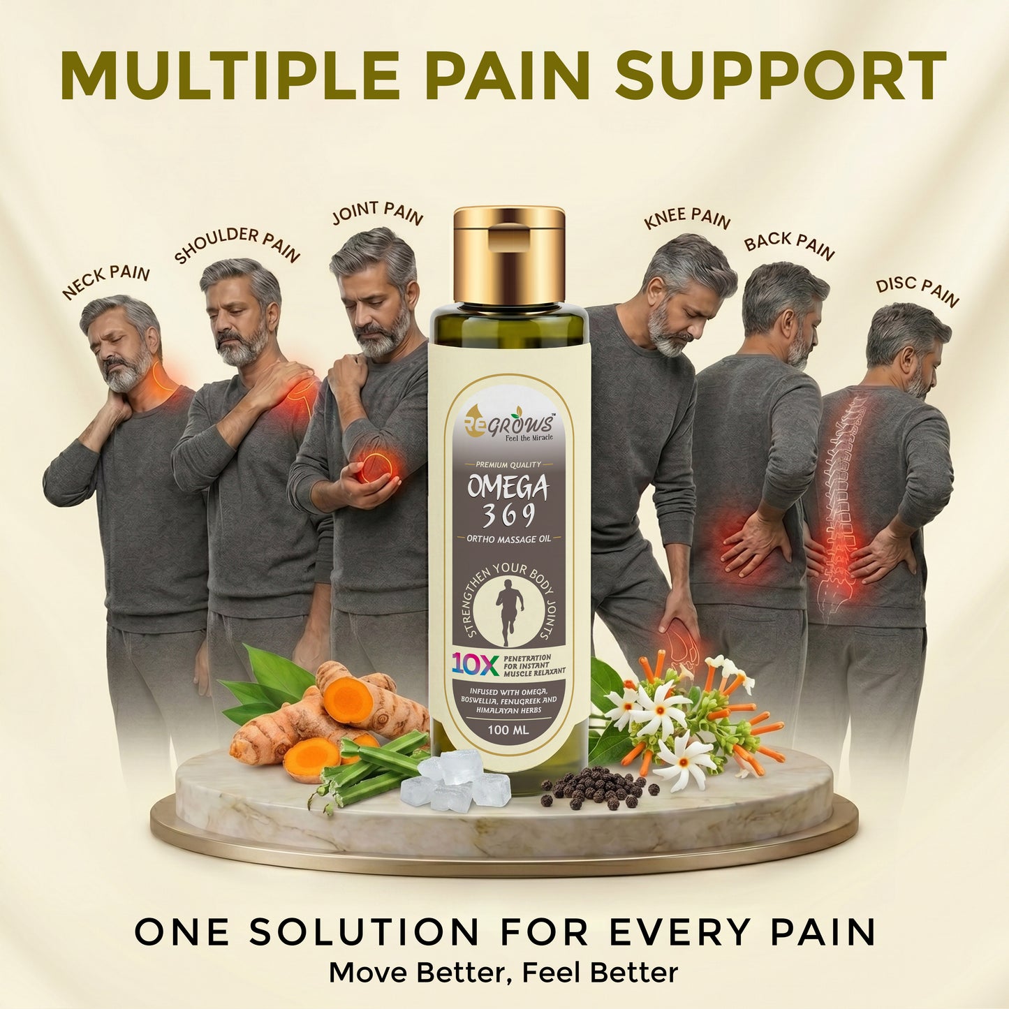 OMEGA 369 (PAIN RELIEF OIL) - Pack of 2 - 200 ML
